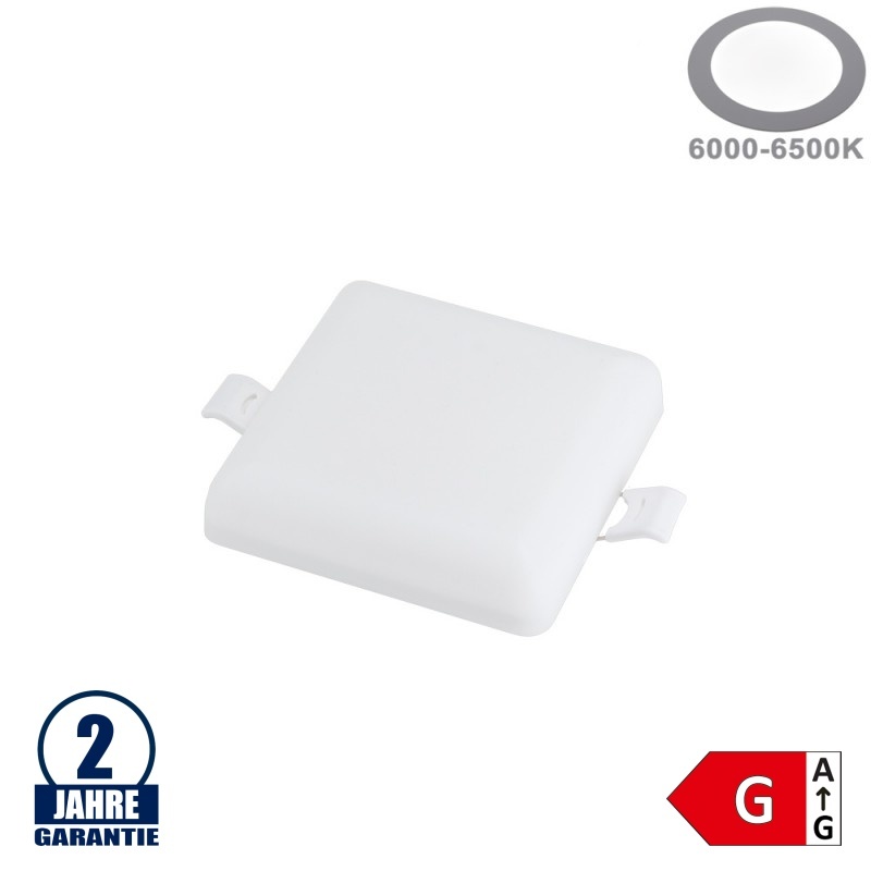 9W LED Frameless Mini Panel Quadratisch Kaltweiß