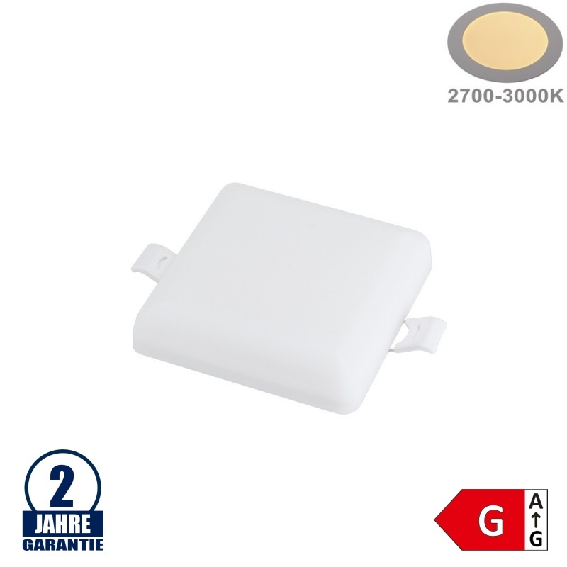 9W LED Frameless Mini Panel Quadratisch Warmweiß