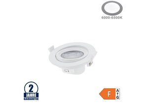 10W LED SMD Einbauleuchte Rund Schwenkbar Weiß Kaltweiß