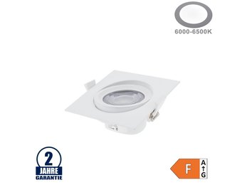 10W LED SMD Einbauleuchte Quadratisch Schwenkbar Weiß Kaltweiß