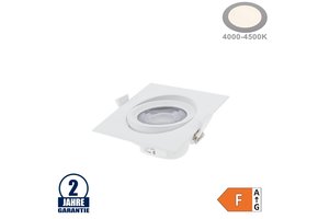 10W LED SMD Einbauleuchte Quadratisch Schwenkbar Weiß Neutralweiß