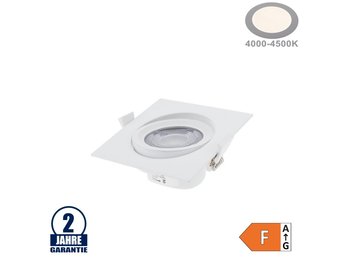 10W LED SMD Einbauleuchte Quadratisch Schwenkbar Weiß Neutralweiß