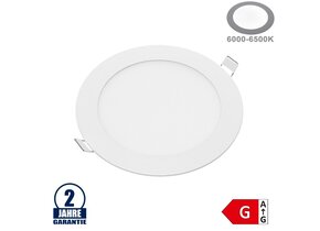 12W LED Mini Panel Rund Kaltweiß
