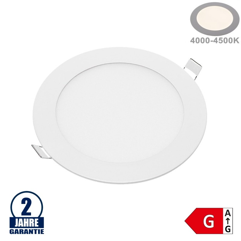 12W LED Mini Panel Rund Neutralweiß
