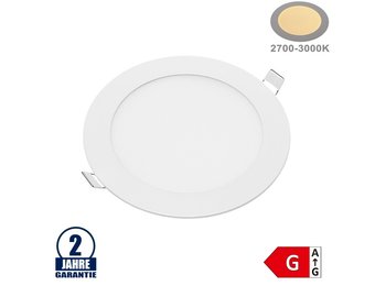 12W LED Mini Panel Rund Warmweiß