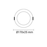 12W LED Mini Panel Rund Warmweiß