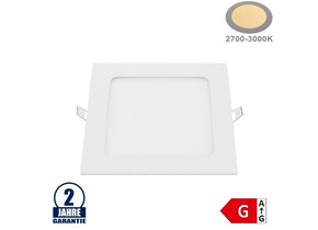 12W LED Mini Panel Quadratisch Warmweiß