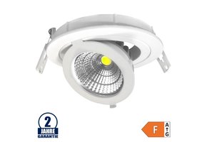 12W LED COB Einbauleuchte Rund Schwenkbar Kaltweiß