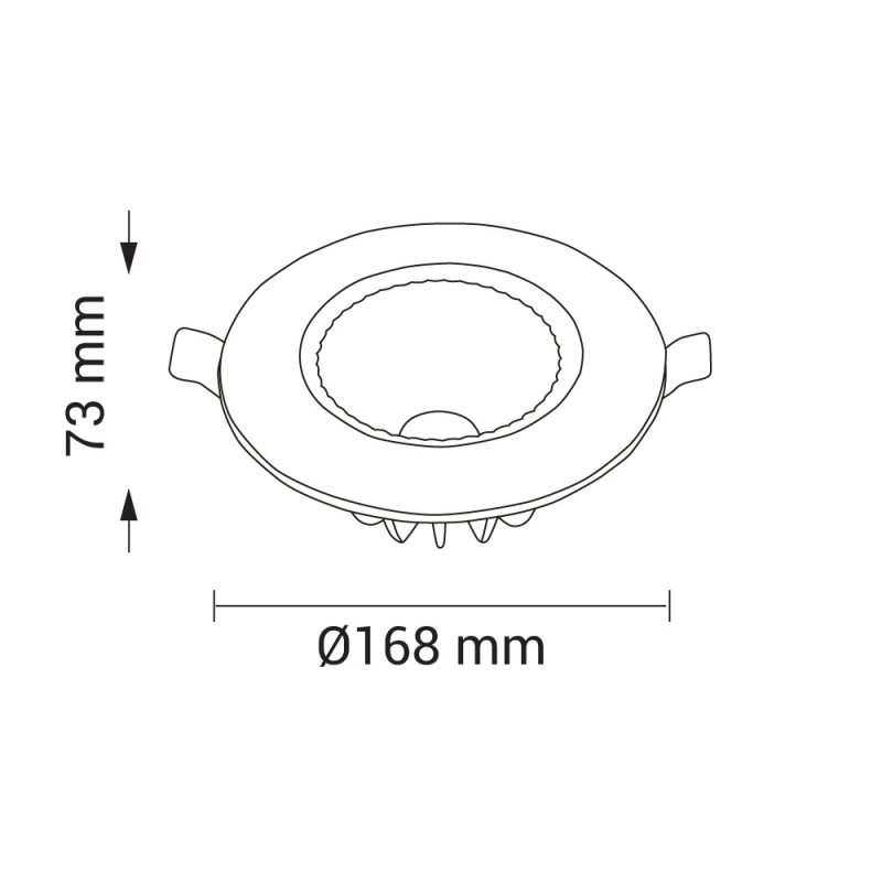 15W LED COB Einbauleuchte Rund 145° Kaltweiß TÜV