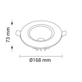 15W LED COB Einbauleuchte Rund 145° Kaltweiß TÜV