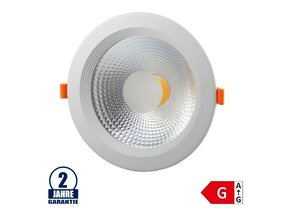 15W LED COB Einbauleuchte Rund 145° Warmweiß TÜV