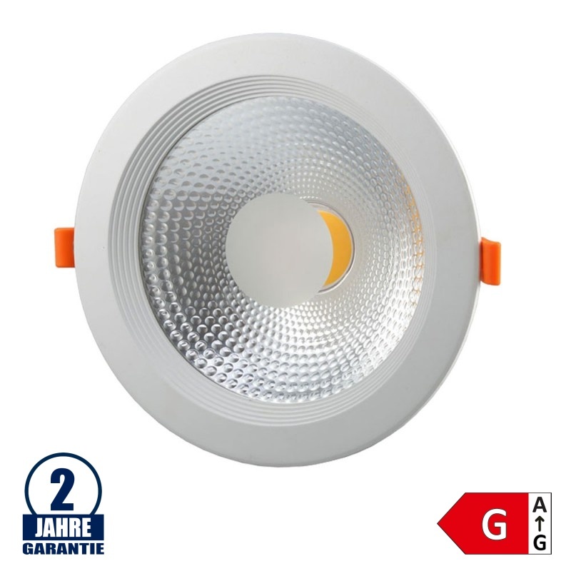 15W LED COB Einbauleuchte Rund 145° Warmweiß TÜV