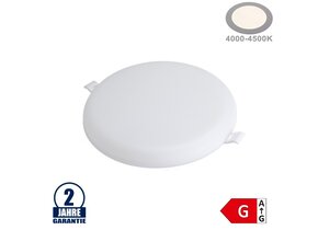 18W LED Frameless Mini Panel Rund Neutralweiß