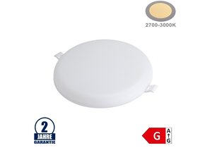 18W LED Frameless Mini Panel Rund Warmweiß