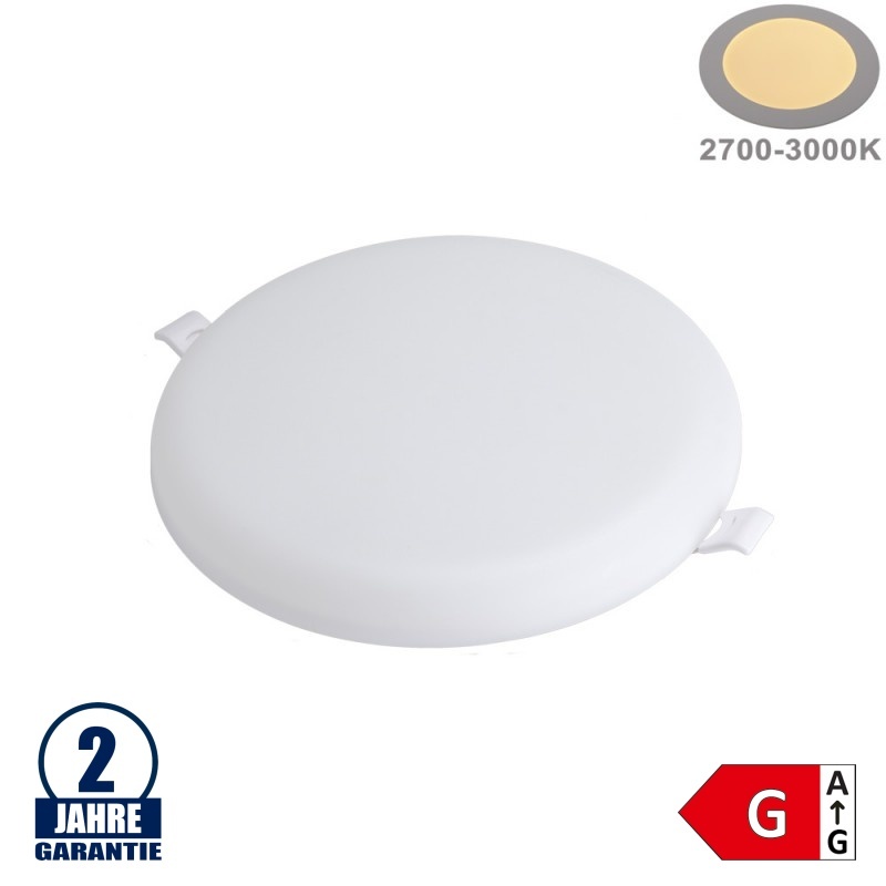 18W LED Frameless Mini Panel Rund Warmweiß