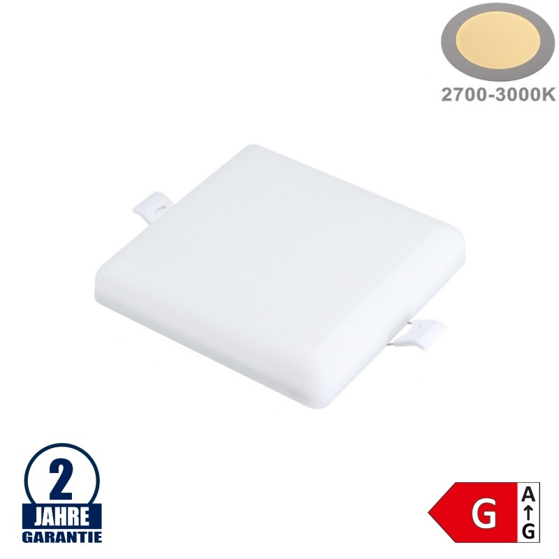 18W LED Frameless Mini Panel Quadratisch Warmweiß