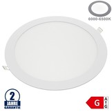 24W LED Mini Panel Rund Kaltweiß