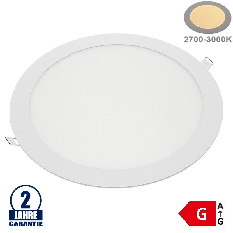 24W LED Mini Panel Rund Warmweiß