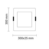 24W LED Mini Panel Quadratisch Warmweiß