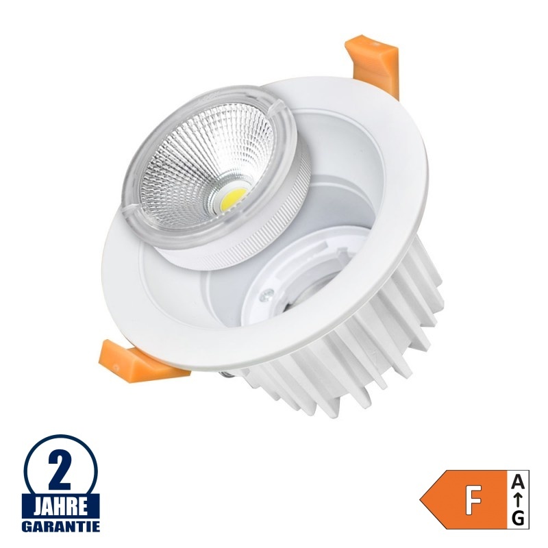 25W LED COB Einbauleuchte Rund Modul tauschbar Kaltweiß