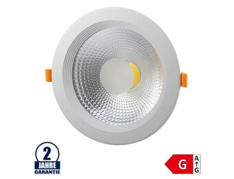 30W LED COB Einbauleuchte Rund 145° Neutralweiß TÜV