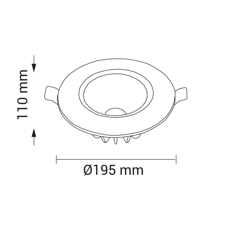 40W LED COB Einbauleuchte Rund 60° Neutralweiß TÜV