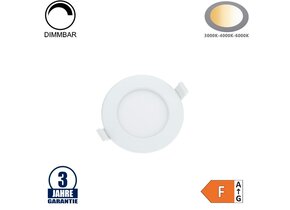 6W LED Einbauleuchte Slim Rund CCT Farbwechsel Dimmbar IP44