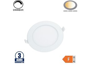12W LED Einbauleuchte Slim Rund CCT Farbwechsel Dimmbar IP44
