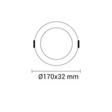 12W LED Einbauleuchte Slim Rund CCT Farbwechsel Dimmbar IP44