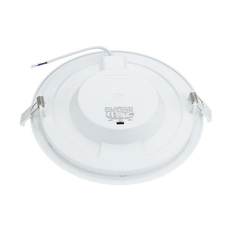 18W LED Einbauleuchte Slim Rund CCT Farbwechsel Dimmbar IP44