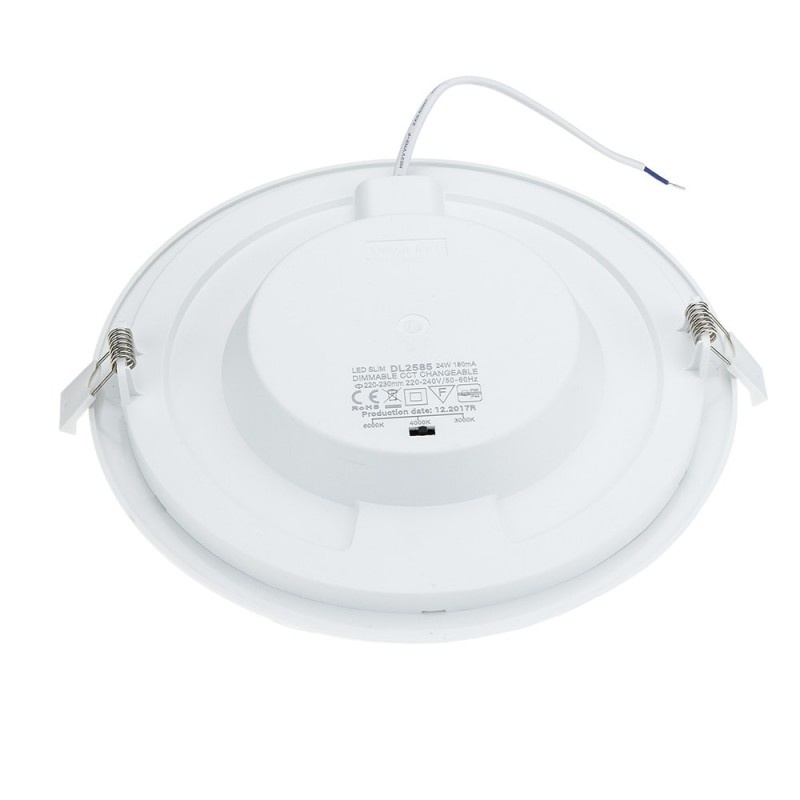 24W LED Einbauleuchte Slim Rund CCT Farbwechsel Dimmbar IP44