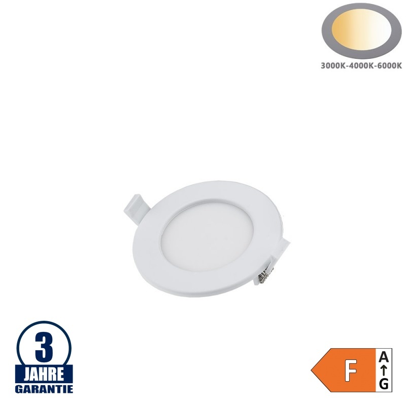 6W LED Einbauleuchte Slim Mini Rund CCT Farbwechsel IP44