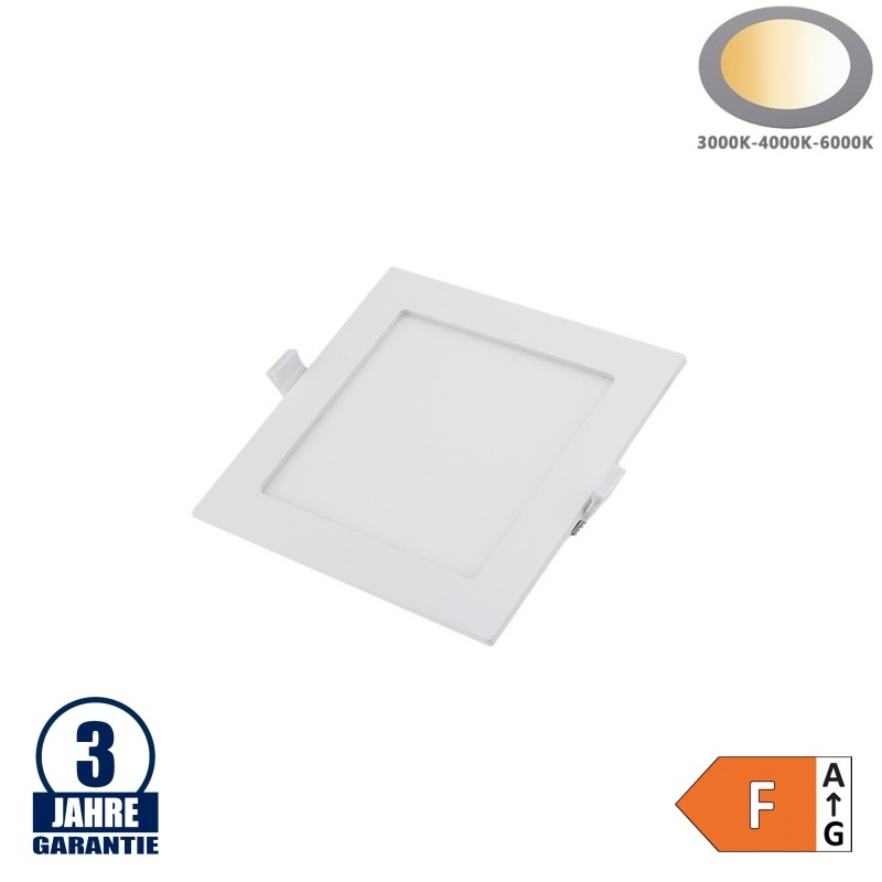6W LED Einbauleuchte Slim Mini Quadratisch CCT Farbwechsel IP44