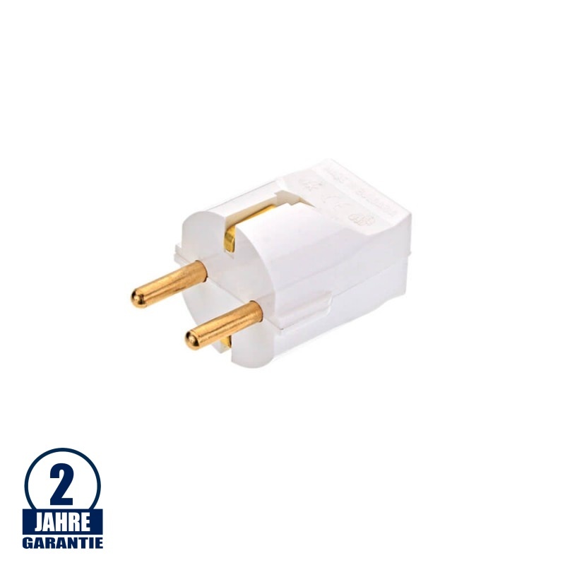 Schutzkontakt Stecker weiß 16A