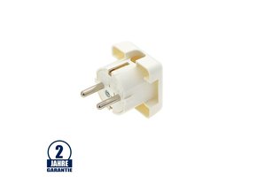 Schukostecker Winkel/Flaechenstecker weiß