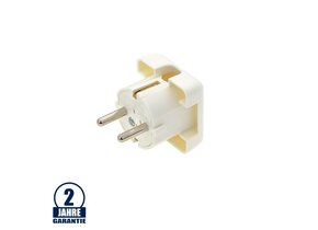 Schukostecker Winkel/Flaechenstecker weiß