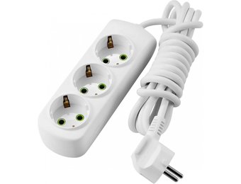 Steckdosenleiste 3-fach 2m Kabel 250V/16A
