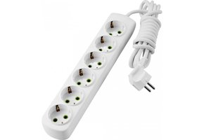 Steckdosenleiste 6-fach 3m Kabel 250V/16A