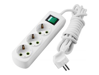 Steckdosenleiste mit Schalter 3-fach 3m Kabel 250V/16A