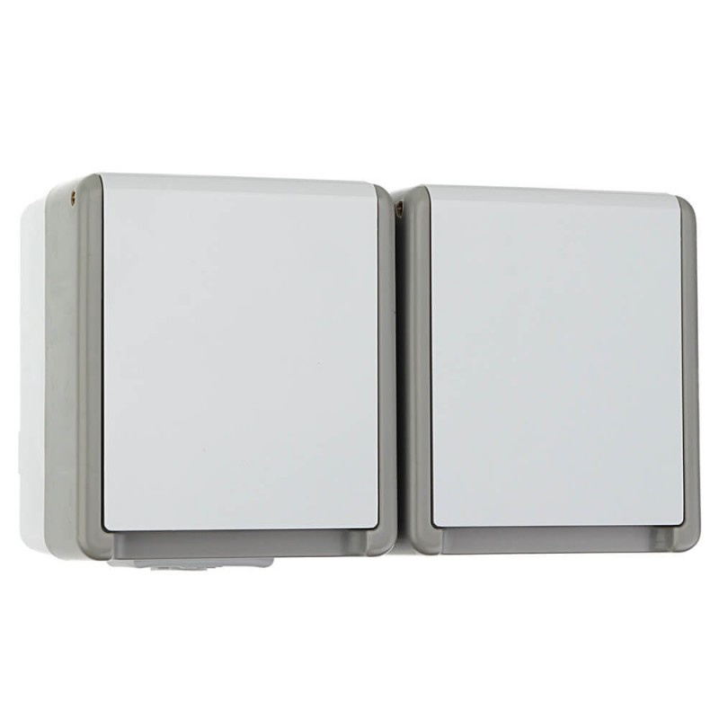 Siemens Delta AP Schuko-Steckdose 2-fach waagrecht 10/16A 250V IP44