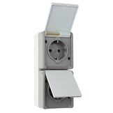 Siemens Delta AP Schuko-Steckdose 2-fach senkrecht 10/16A 250V IP44