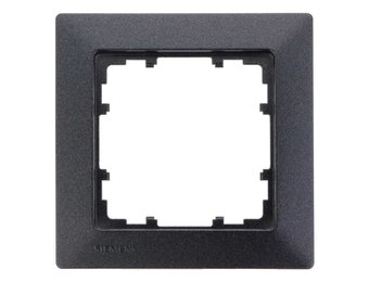 Siemens 1-fach Rahmen carbonmetallic DELTA line