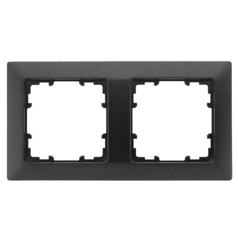 Siemens 2-fach Rahmen carbonmetallic DELTA line