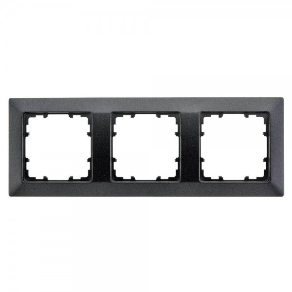 Siemens 3-fach Rahmen carbonmetallic DELTA line