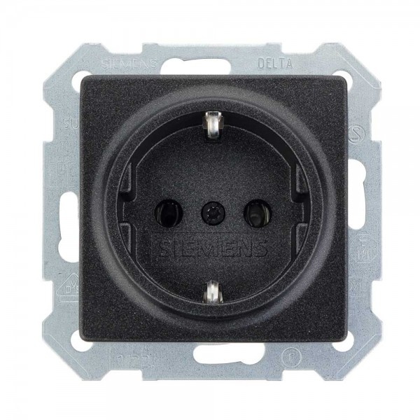 Siemens Schuko-Steckdose carbonmetallic DELTA i-System 10/16A 250V