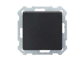 Siemens Schuko-Steckdose Klappdeckel carbonmetallic DELTA i-System 10/16A 250V