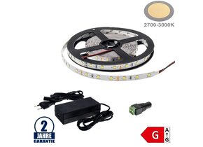 60SMD/m 4,8W/m 12V LED Streifen 2835 Warmweiß 5m SET 2835 Warmweiß 5m SET