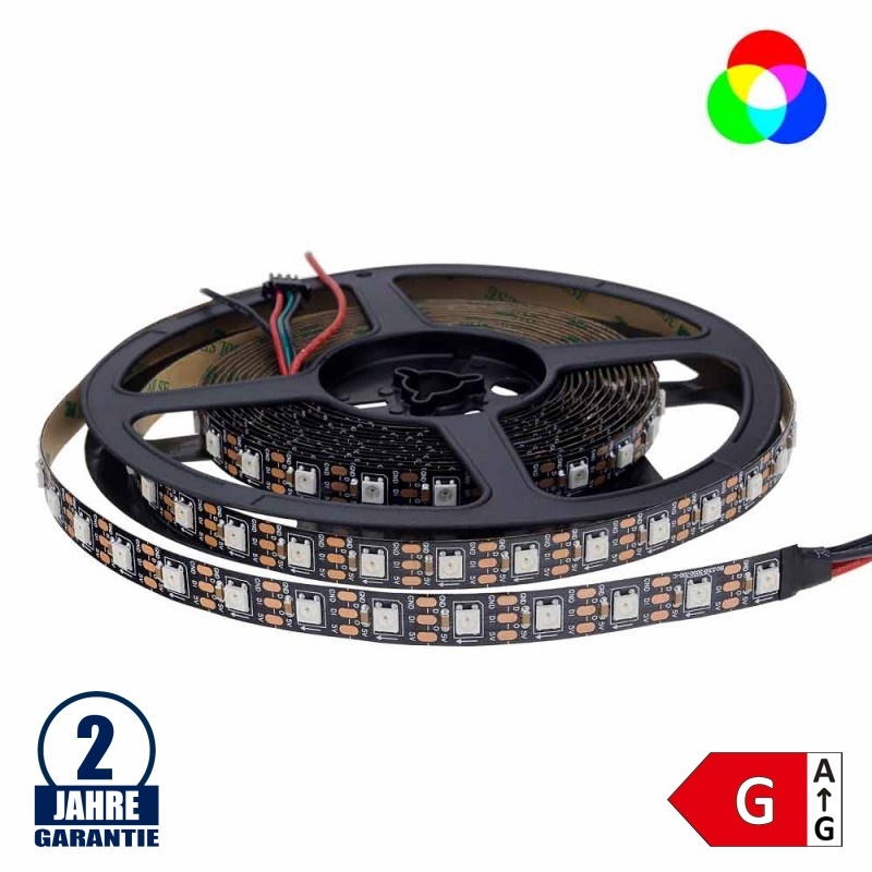 60SMD/m 16W/m 5V Digital LED Streifen 60 Pixel 5m Rolle