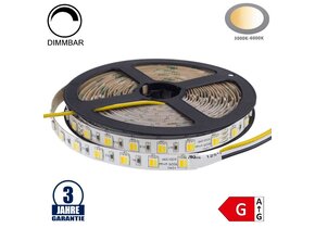 60SMD/m 12W/m 24V Professional LED Streifen 5025 Dual-LED Warm-Kaltweiß 5m