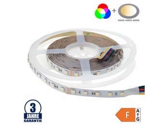 60SMD/m 20W/m 24V Professional Led Streifen RGB+CCT 5m Rolle